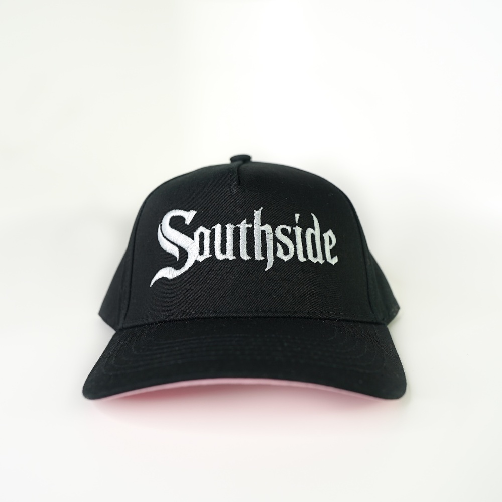 Chicago Southside Chi-Town Pink Brim Pinky Black Snapback